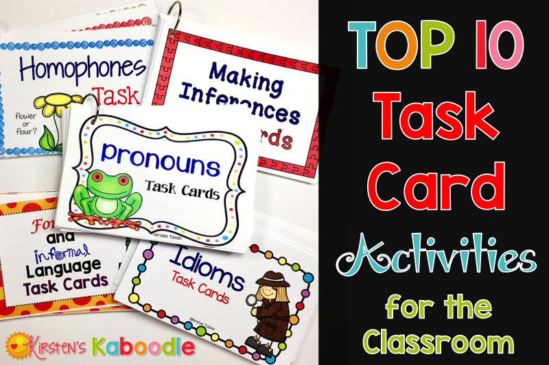 Top Ten Task Card Activities: These top ten uses for task cards in the classroom are easy, fun, and engaging for students!
