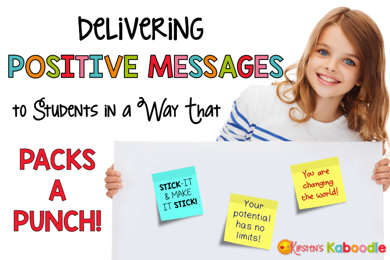 Are you a teacher who is looking for new and fun ways to inspire your students using positive messages? These sticky notes are a unique way to infuse inspiration and motivation in your classroom! Giving your students more encouragement and hope is a win for student success!