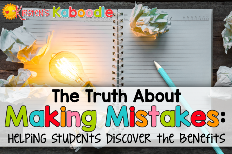 As a teacher, do you have students who strive for perfection and show signs of anxiety or stress when they make mistakes? Help kids understand that there are legitimate benefits to making mistakes. Exactly what are the benefits of making mistakes?