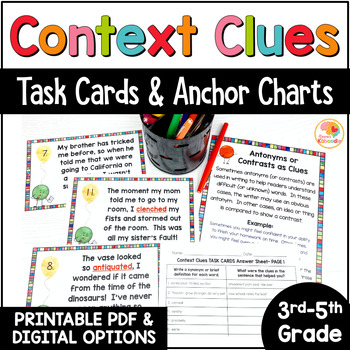 context-clues-task-cards-4th-grade