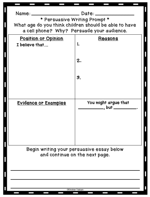 persuasive writing prompts and graphic organizers digital version included graphic organizer for persuasive essay
