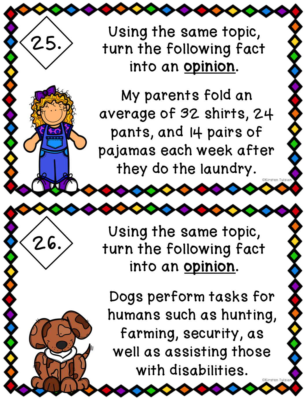 Fact And Opinion Anchor Chart Printable