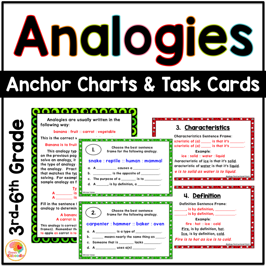 Types Of Analogies Chart