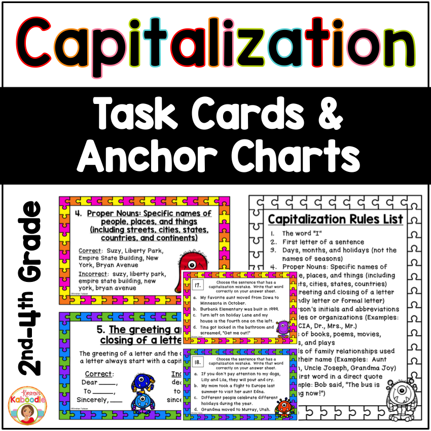 Capitalization Rules Chart