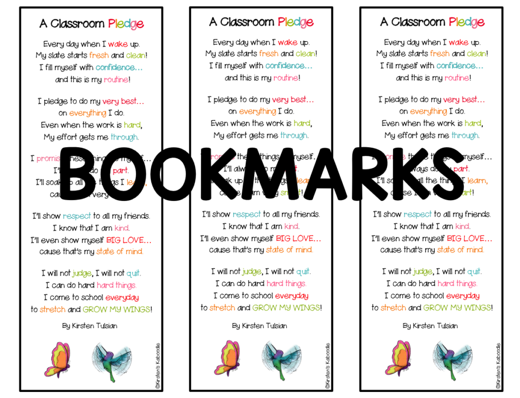 Daily Pledge for the Classroom for Any Grade • Kirsten's Kaboodle