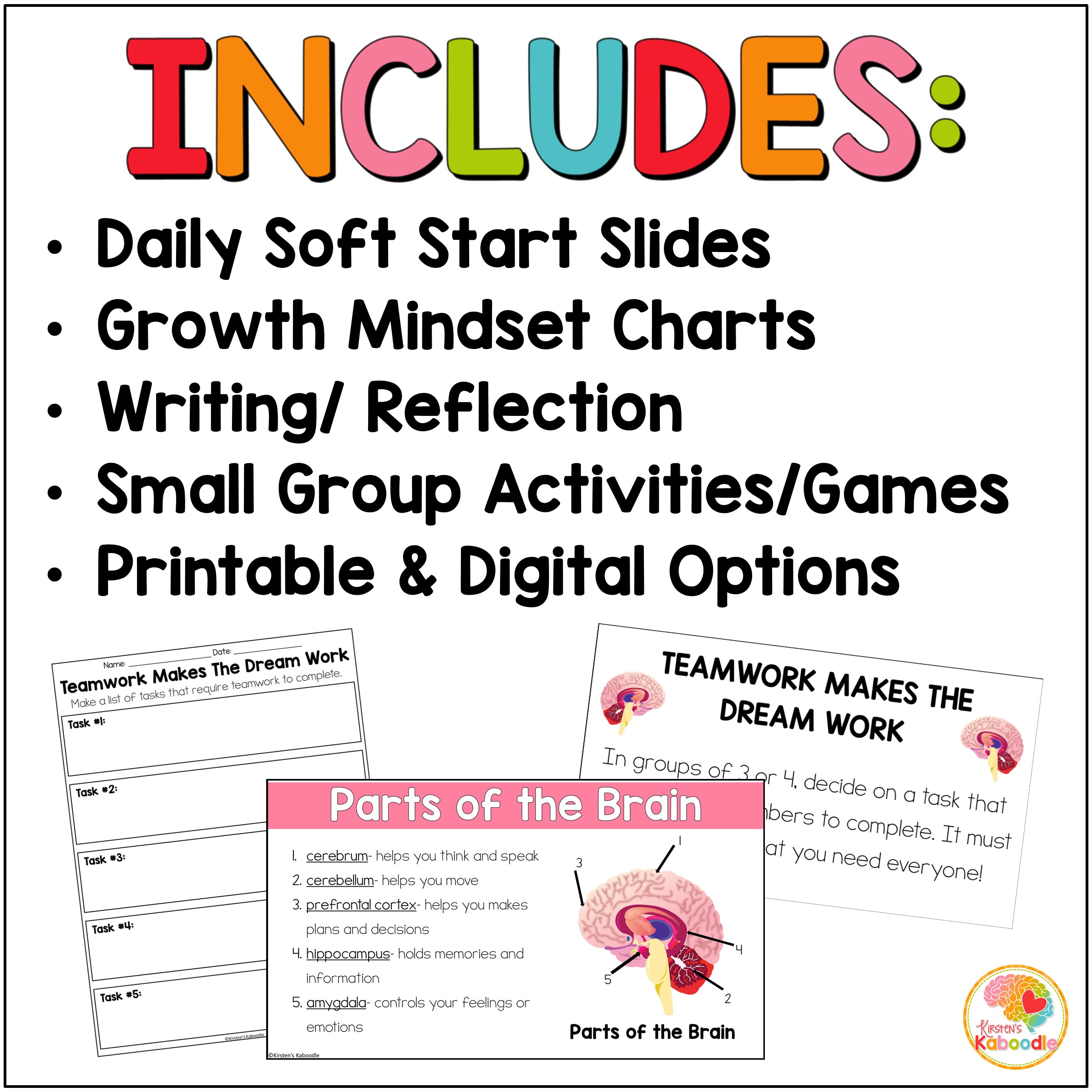 August Growth Mindset Soft Start Activities: Morning Meeting Slides & Worksheets for 4th, 5th, and 6th Grade - Image 2