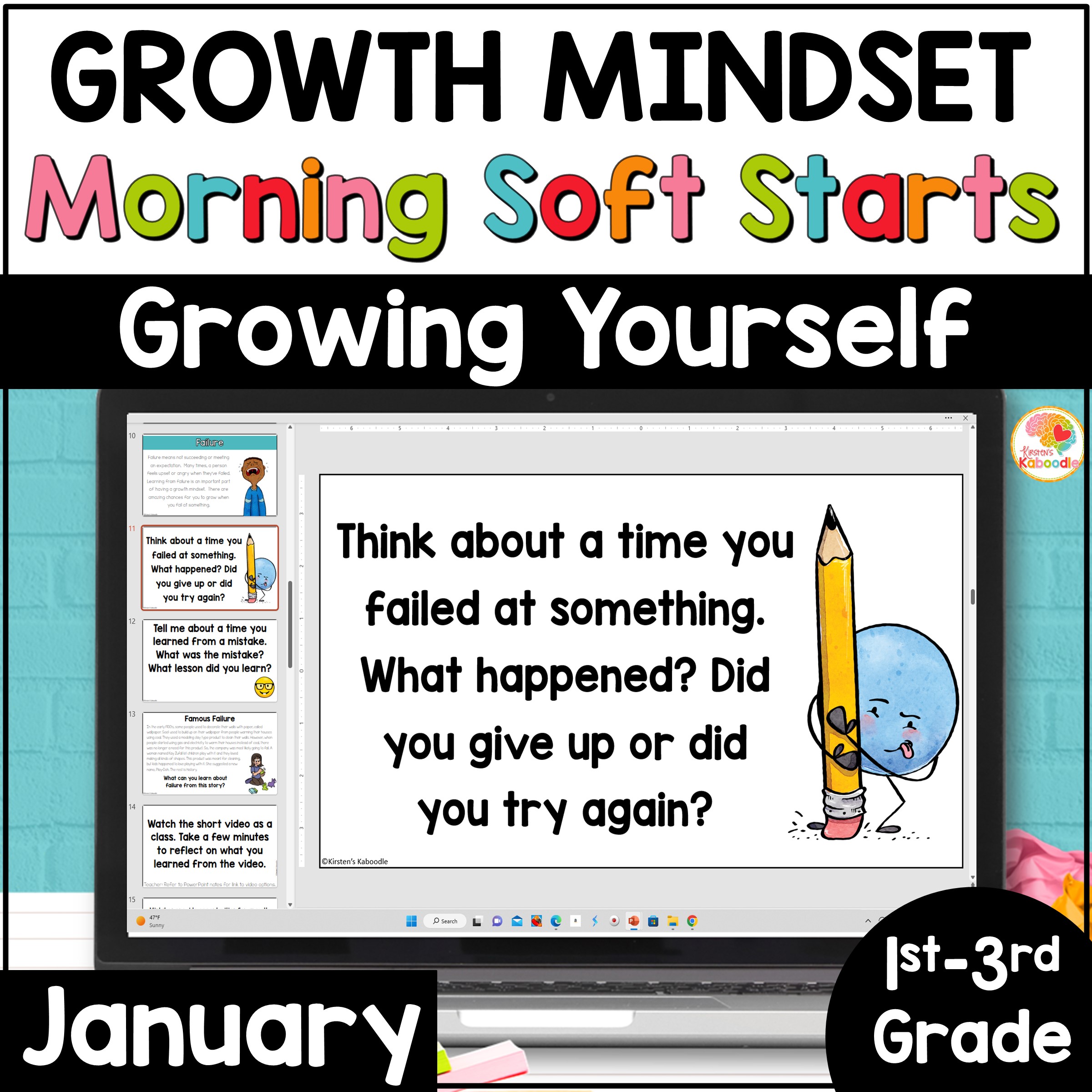 November Growth Mindset Soft Starts Activities: Morning Meeting Slides &  Worksheets for 1st, 2nd, and 3rd Grade in 2023