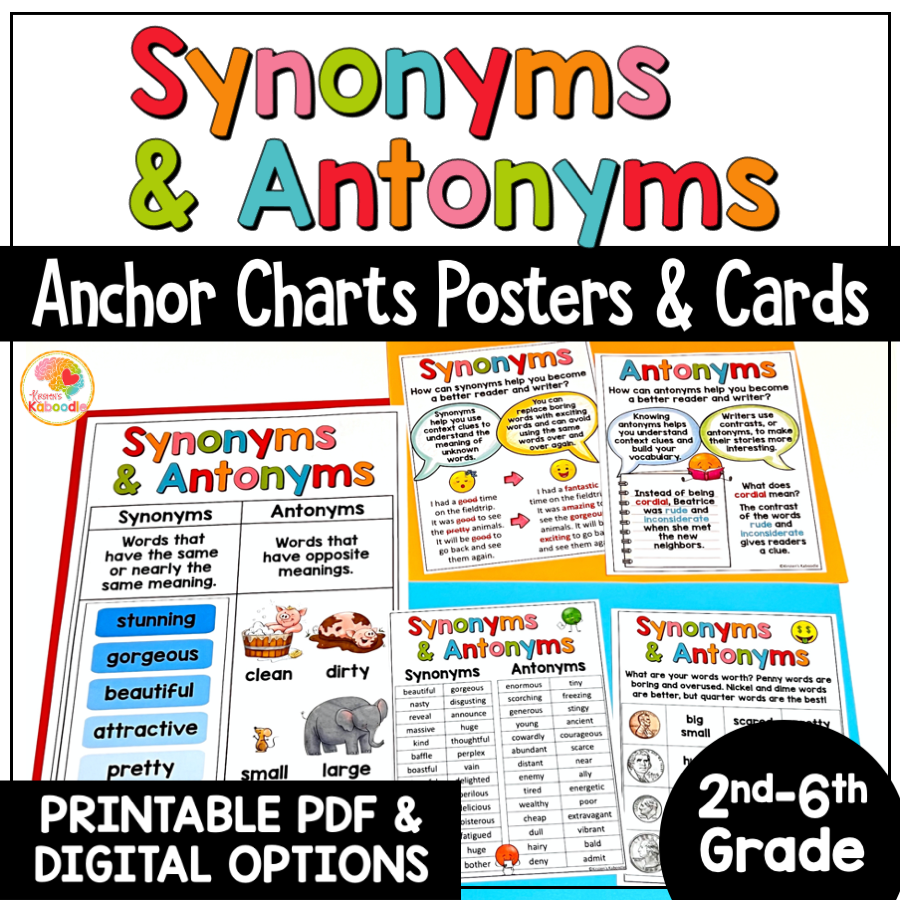 Unit 4 Vocabulary (Synonyms and Antonyms) Diagram