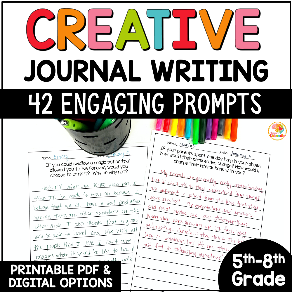 Daily Journal Prompts: Creative Writing Prompts Morning Work