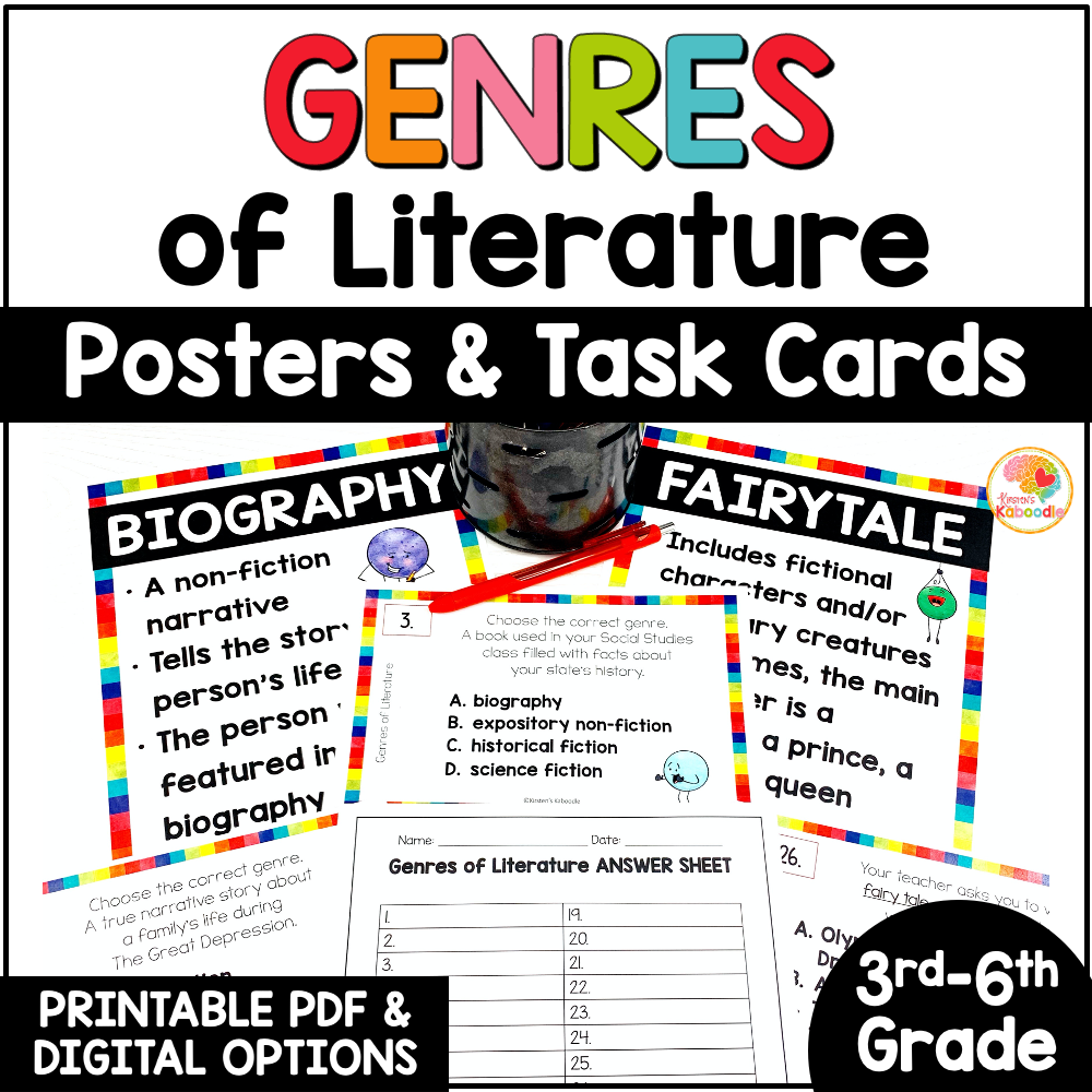 genres-of-literature-posters-and-task-cards