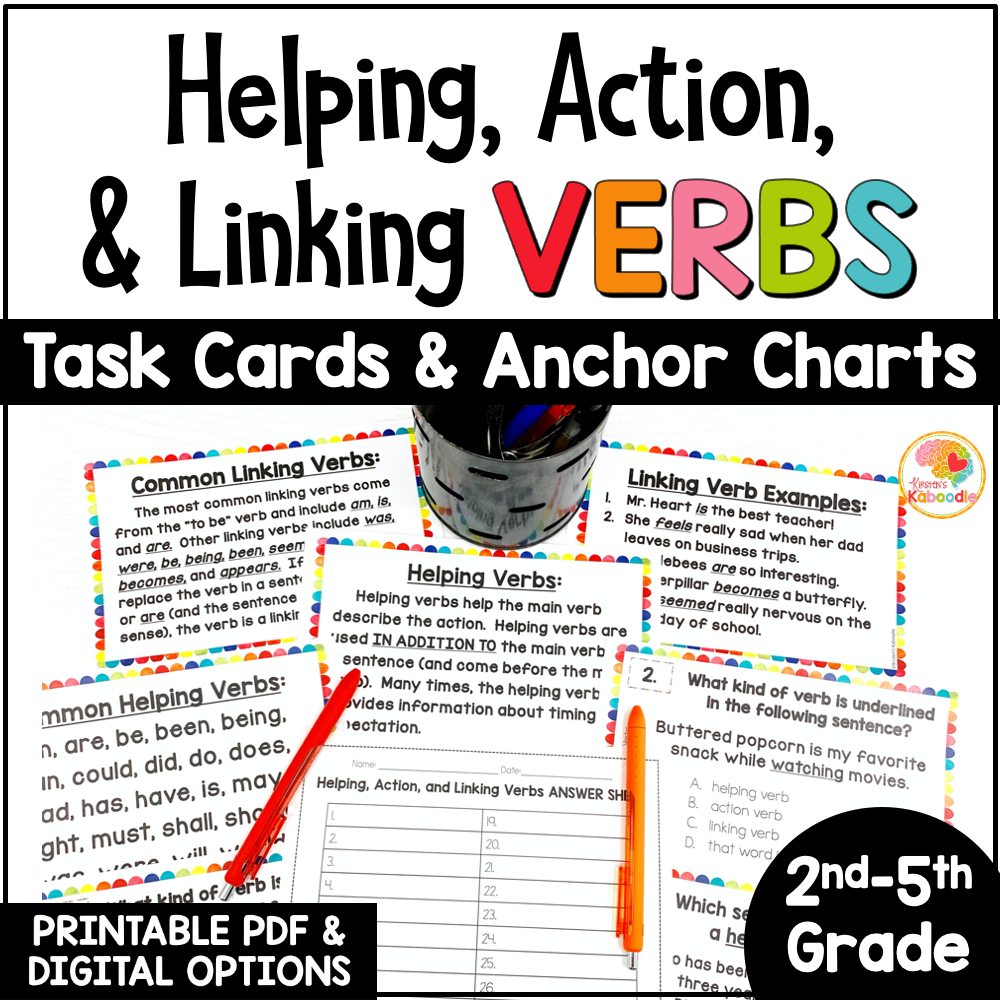 helping-action-and-linking-verbs-task-cards