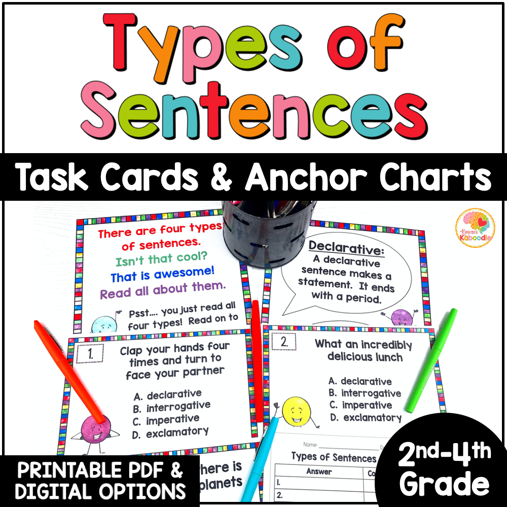 types-of-sentences-task-cards-anchor-charts