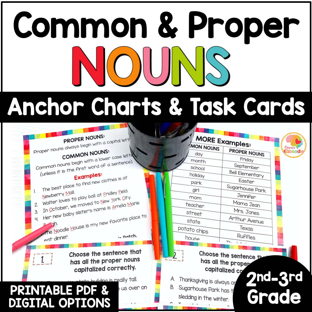 common-and-proper-nouns-task-cards