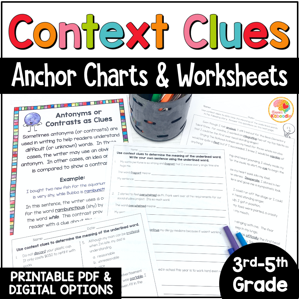context-clues-worksheets-anchor-charts