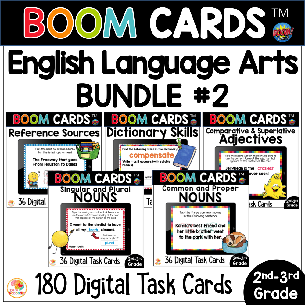ELAR BOOM CARDS BUNDLE Digital Task Cards