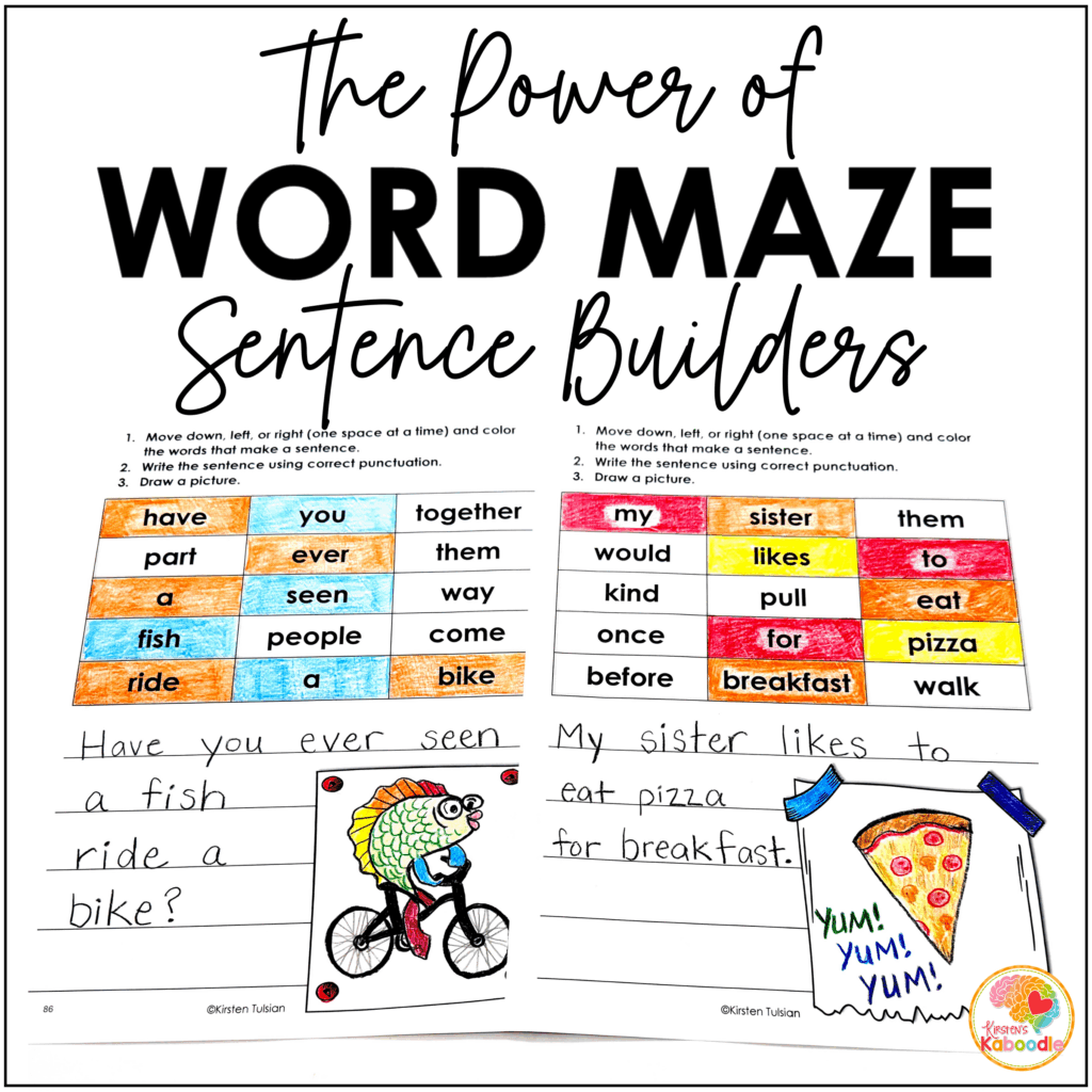 Word Maze Sentence Builders: Fun Reading Fluency Activities